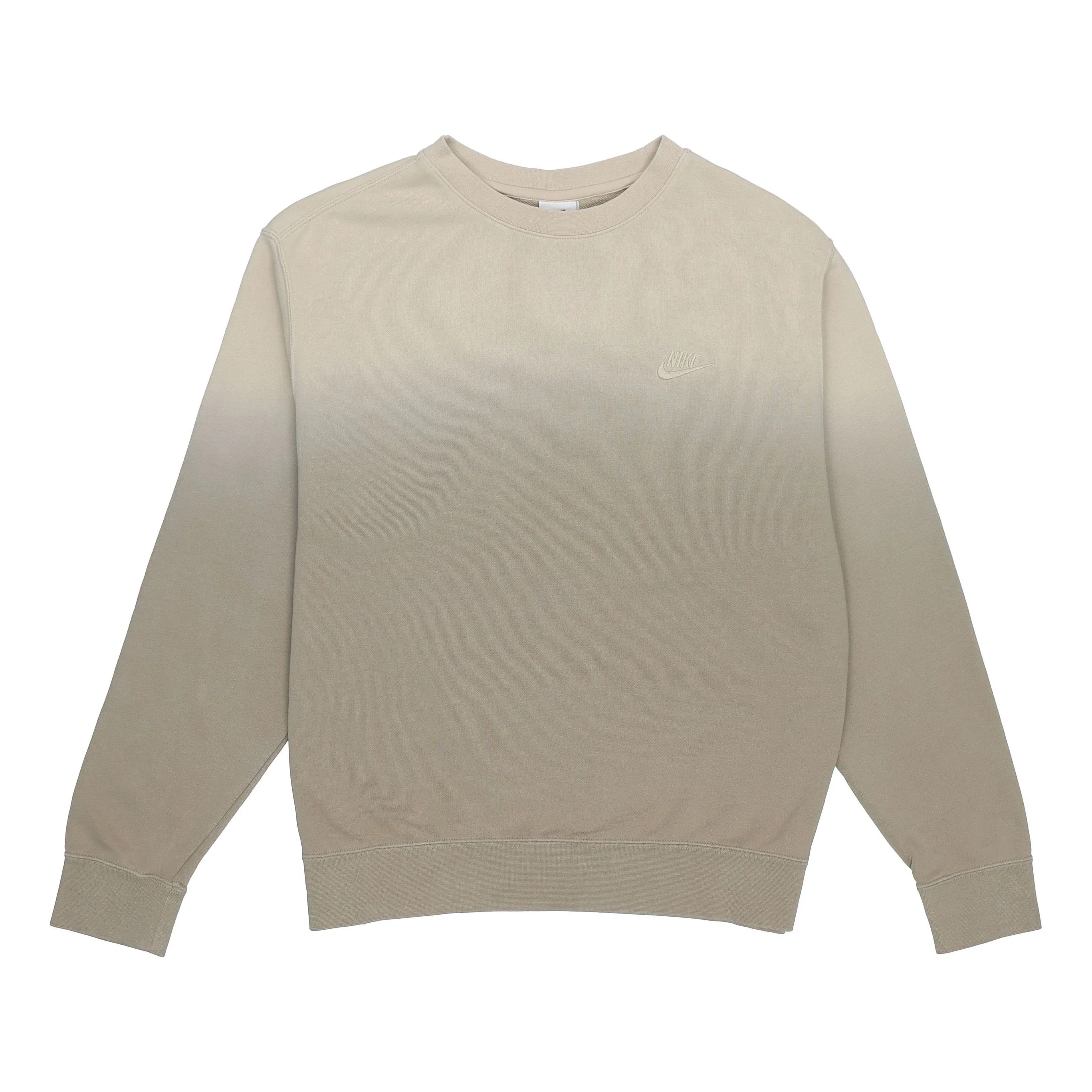 Men's Nike Gradient Loose Round Neck Pullover Long Sleeves Autumn Khaki DQ4628-247