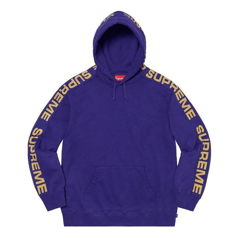 Supreme Metallic Rib Hooded Sweatshirt 'Purple Yellow' SUP-SS20-596