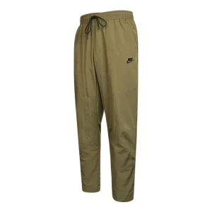 Men's Nike Sportswear Tech Essentials Solid Color Logo Embroidered Drawstring Lacing Casual Pants/Trousers Black DQ4344-222
