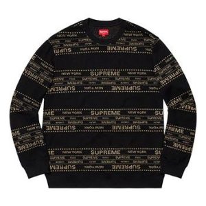 Supreme SS19 Metallic Jacquard Crewneck logo SUP-SS19-644