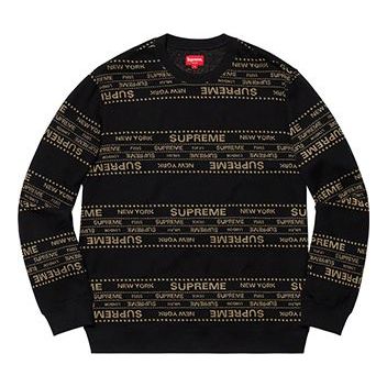 Supreme SS19 Metallic Jacquard Crewneck logo SUP-SS19-644