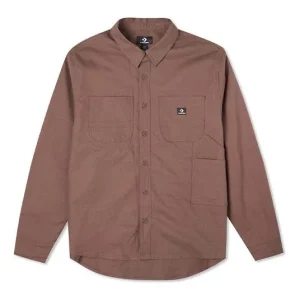 Converse Carpenter Pocket Button Down Long Sleeve Shirt Asia Sizing 'Brazil Nut' 10022950-A04