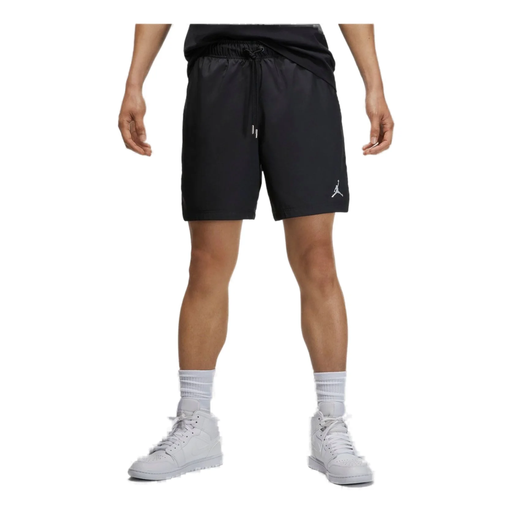 Men's Air Jordan Logo Printing Lacing Black Straight Shorts DM1373-010
