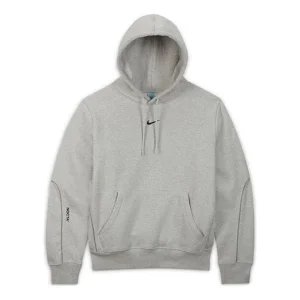 Nike x NOCTA Drake Fleece Hoodie Asia Sizing 'Grey Black' DA4104-052