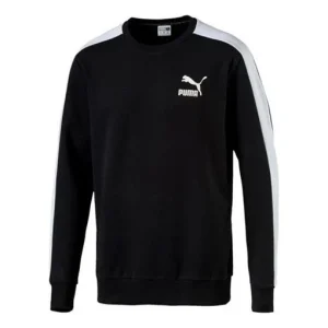 PUMA Bronzing Round Neck Sports Pullover Gold Black 577584-01