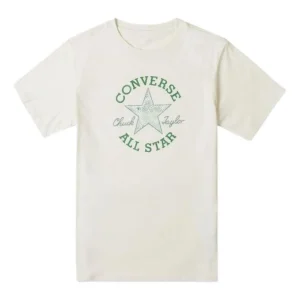 (WMNS) Converse Chuck Patch Infill T-Shirt Asia Sizing 'White Green' 10026362-A04