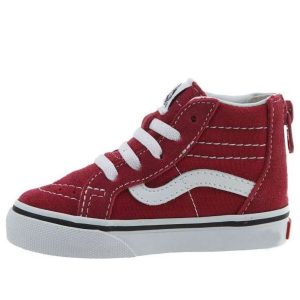 (TD) Vans SK8-HI Zip Shoes 'Red White' VN0A32R3QR2