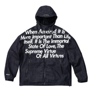 Supreme x JUNYA WATANABE COMME des GARONS MAN GORE-TEX Denim Parka 'Black White' SUP-FW21-274