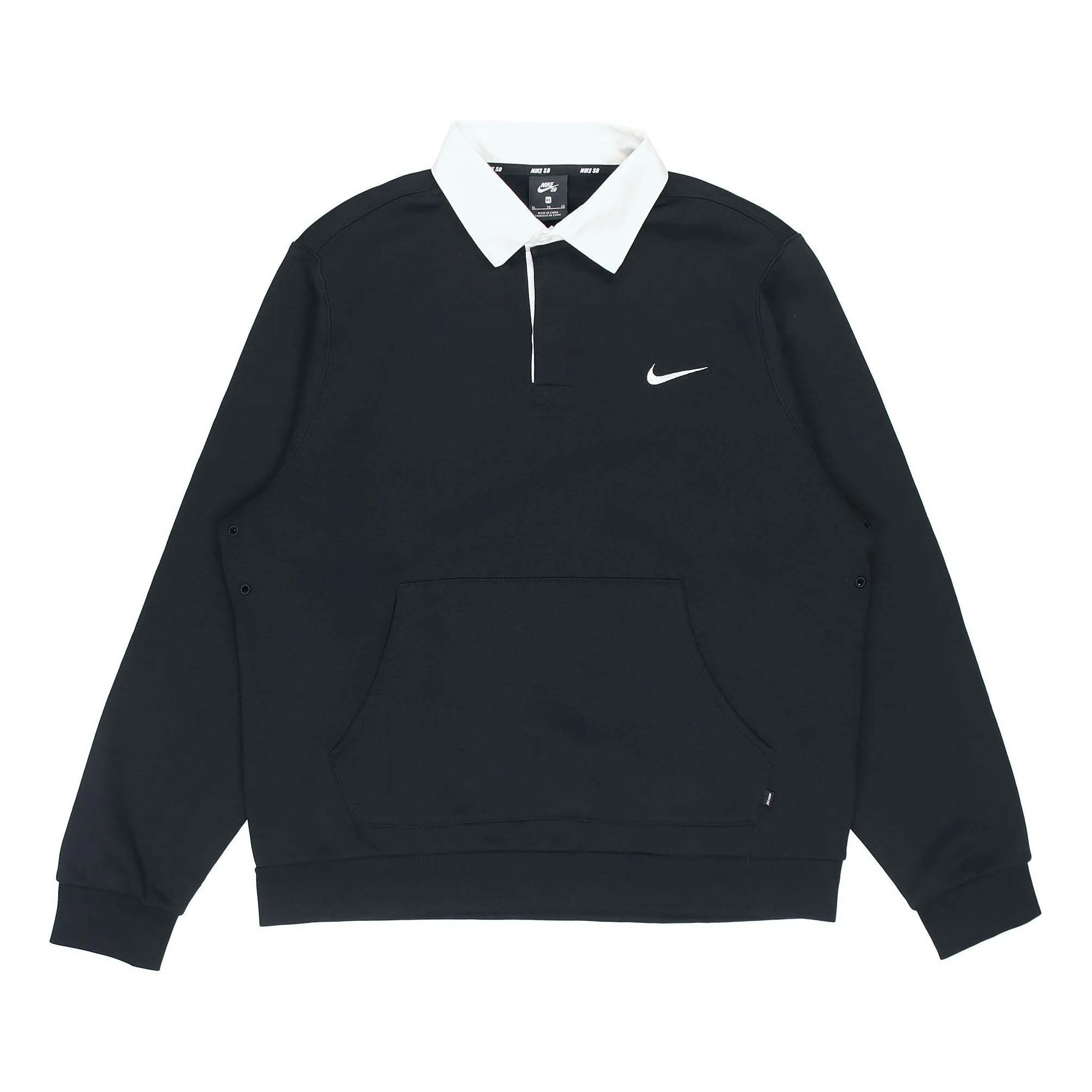 Men's Nike SB Fleece Skateboard Knit Breathable Splicing Embroidered Autumn Black DM6483-010
