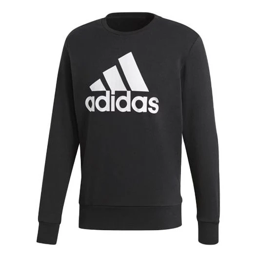 adidas Logo Crewneck Logo Sweatshirt 'Black White' CD6275