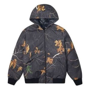 Converse Real Tree Reversible Jacket Leaves Printing Asia Sizing 'Black' 10020223A01