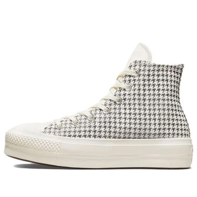 (WMNS) Converse Chuck Taylor All Star Lift Platform High 'Houndstooth Shine - Egret Pure Silver' A04276C