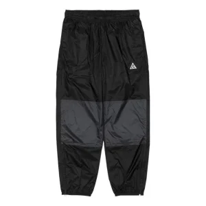 Men's Nike Brand Logo Printing Splicing Design Sports Pants/Trousers/Joggers Black DB1135-010