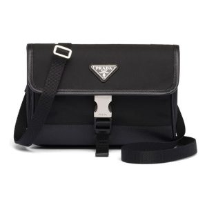 PRADA Saffiano logo-plaque smartphone holder 'Black' 2ZH108-2BBD-F0002