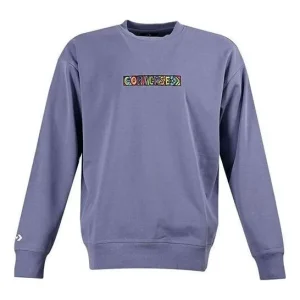 Converse Embroidered Workmark Fleece Crew Asia Sizing 'Purple' 10023777-A02