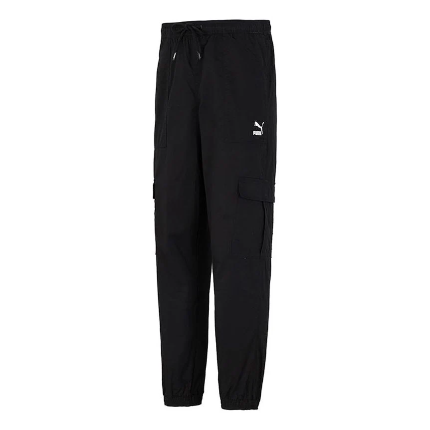PUMA Woven Cargo Bundle Feet Casual Long Pants Black 533101-01