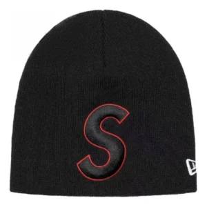 Supreme SS23 Week 1 New Era Logo Beanie 'Black' SUP-SS23-2214
