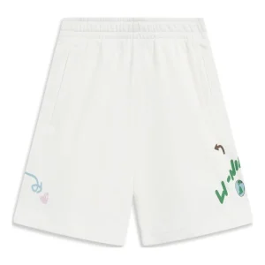 (WMNS) Li-Ning Graphic Shorts 'White' AKST664-1
