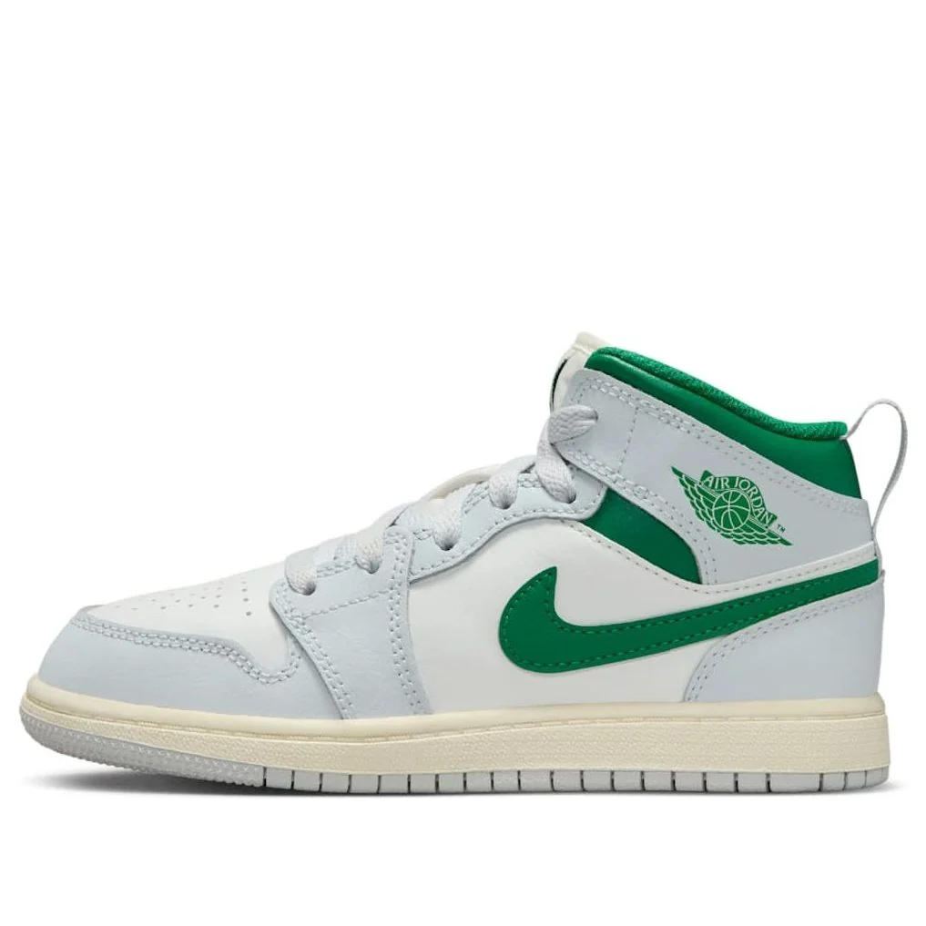 (PS) Air Jordan 1 Mid 'Summit White Pine Green' DQ8424-142