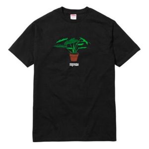 Supreme FW17 Plant Tee Pale Black Bonsai Printing Short Sleeve Unisex SUP-SS18-661