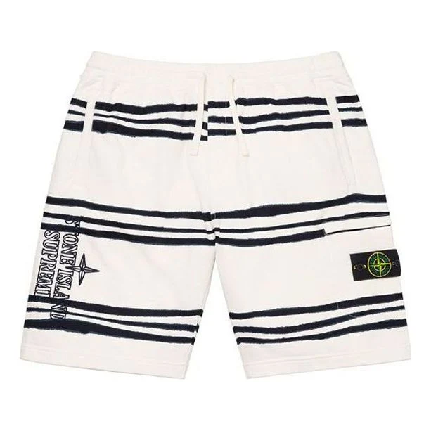 Supreme Week 13 x Stone Island Warp Stripe Sweatshort SUP-FW20-299-WHI