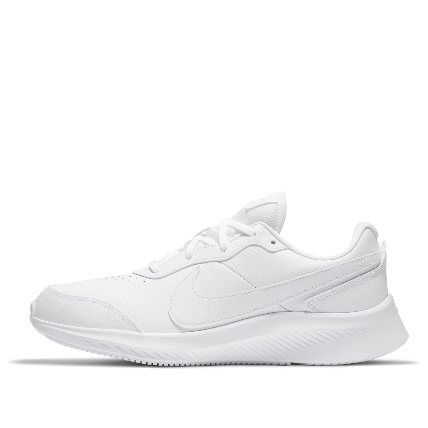(GS) Nike Varsity Leather 'Triple White' CN9146-101