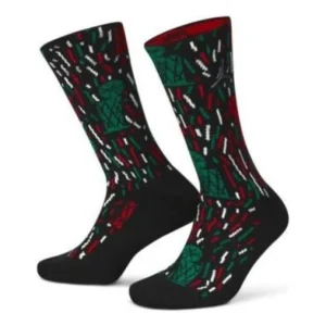 Air Jordan x Nina Chanel Abney Crew Socks 'Black Green Red' DH5483-010