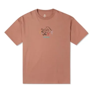 Converse Pushing Along T-Shirt Asia Sizing 'Mineral Clay' 10023267-A04