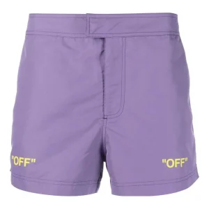Off-White Off Quote Sunrise Swimshorts 'Dusty Purple' OMFD002S23FAB0013850