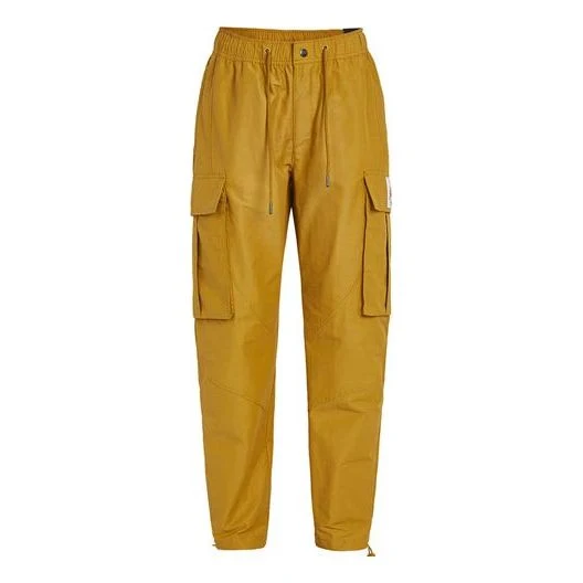 Men's Jordan Flight Woven Pocket Sports Pants/Trousers/Joggers Yellow CV3178-790