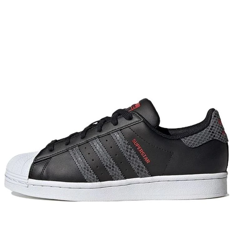 (WMNS) adidas originals Superstar 'Black White Red' HQ1917
