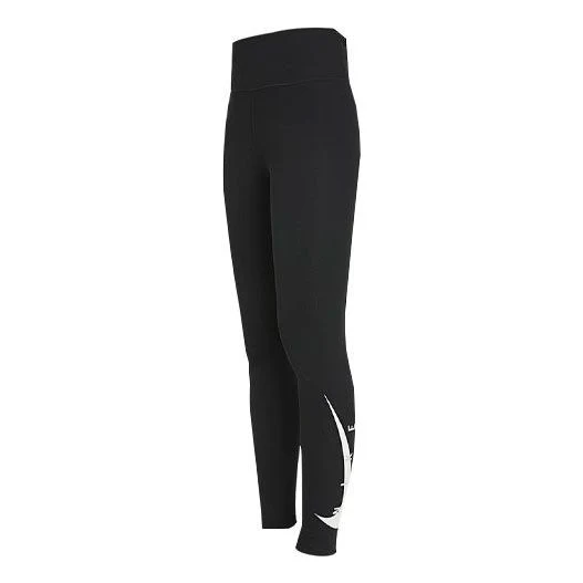 (WMNS) Nike Swoosh Run Logo Fitness Pants Black DA1146-010