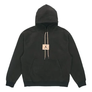 Men's Air Jordan Hooded Casual Printing Sports Plush Pullover Autumn Black DC9585-010