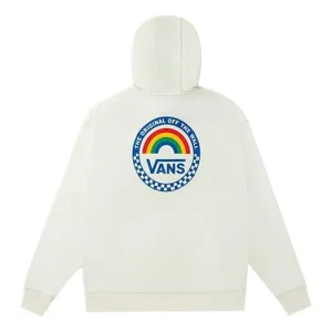 (WMNS) Vans Anaheim Rainbow Oversized Hoodie 'White' VN0A5AUEFS8
