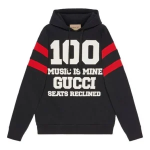 (WMNS) Gucci 100 Cotton Hoodie 'Black' 660282-XJDW6-1152