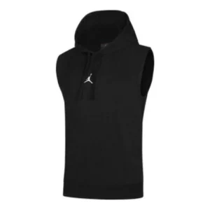 Air Jordan Dri-FIT Sport Sleeveless Breathable Solid Color Pullover hooded Vest Black DM2822-010