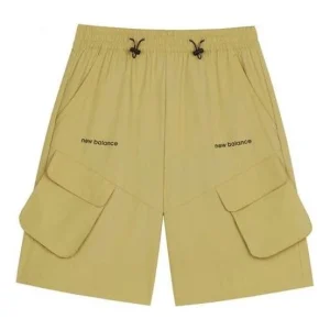New Balance Logo Cargo Pocket Shorts Asia Sizing 'Khaki' AMS12374-PEB