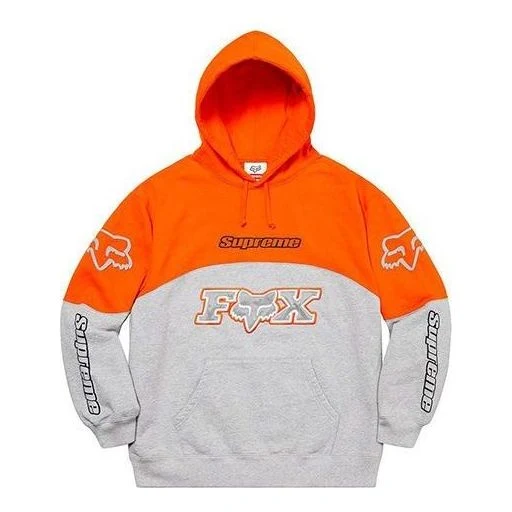 Supreme Fox Racing Hooded Sweatshirt 'Orange Grey' SUP-FW20-178