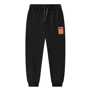 FILA x MIHARA Crossover Casual Bundle Feet Sports Knit Long Pants Black F71M118604F-BK