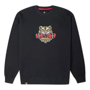 Converse New Year Series Tiger Pattern Round Neck Sweatshirt Asia Sizing 'Black' 10024319-A02