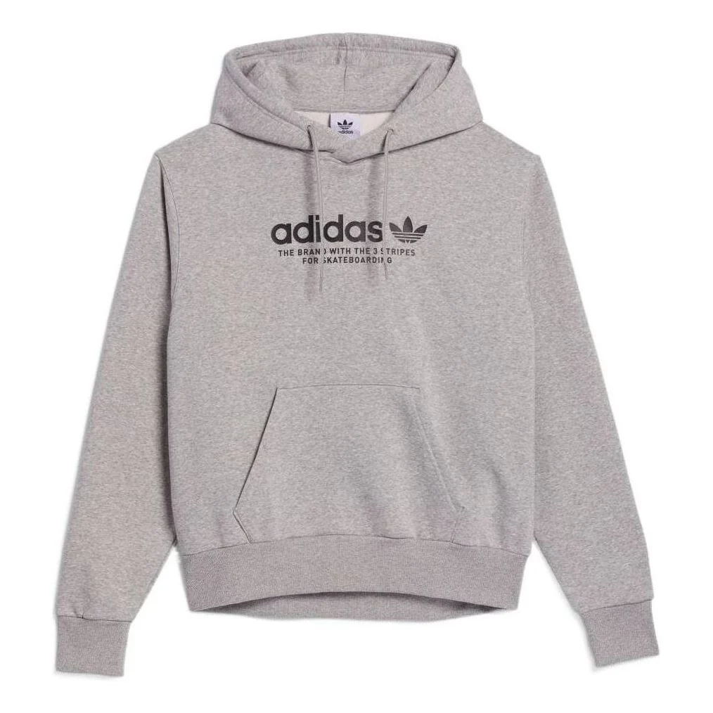 adidas originals Skateboarding 4.0 Logo Hoodie 'Medium Grey Heather' HM2585