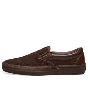Engineered Garments x Vans Unisex Classic Slip-On Low-Top Sneakers Brown VN0A3QXYTFS
