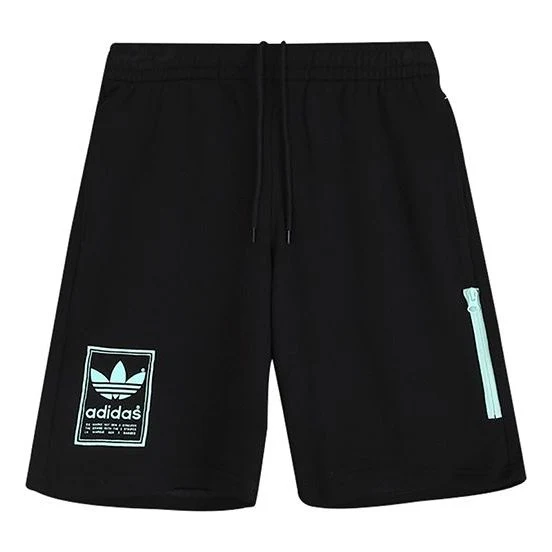 adidas originals Contrasting Colors Zipper Shorts Black DN8025