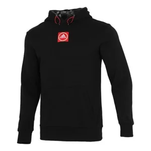 Men's adidas Cny Gfx Hood Limited Embroidered Pattern Sports Pullover Black HC0273