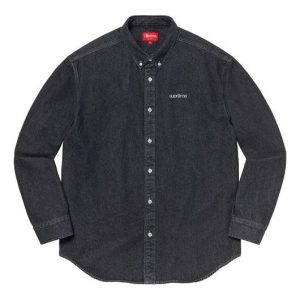 Supreme Classic Logo Denim Shirt 'Black White' SUP-FW20-271