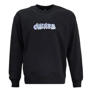 Converse Graffiti-Style Logo Sweater Asia Sizing 'Black' 10024008-A03