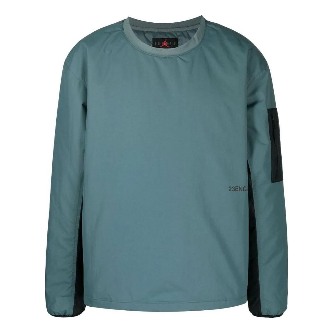 Nike Splicing Design Sleeve Pocket Detail Pullover Round Neck Pullover Long Sleeves Hoodie Men's Navy Blue DC9656-387