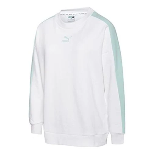(WMNS) PUMA Classics Crewneck Sweatshirt White 595932-02