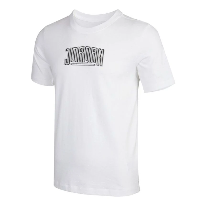 Air Jordan Dna Ss Crew 2 Alphabet Logo T-Shirt 'White' DA9915-100