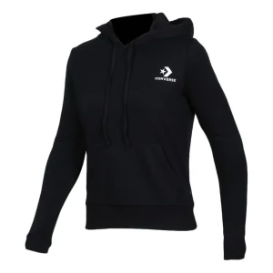 (WMNS) Converse Star Chevron Embroidered Pullover Hoodie Asia Sizing 'Black' 10008923-A01